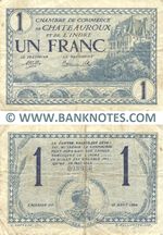 France 1 Franc 1920 (CC de Chateauroux) (098936) (circulated) aVF
