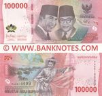 Indonesia 100000 Rupiah 2022 (VAB619xxx) UNC