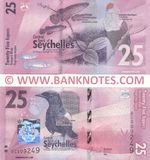 Seychelles 25 Rupees 2016 (BC9092xx) UNC