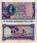 South Africa 20 Rand (1962-65) (D/2 330969) (circulated) VF